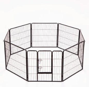 Сверхмощный манеж для собак (забор) с открытым и закрытым двором