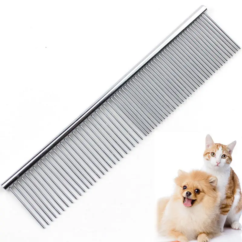 Stainless hlau Pet Grooming Comb